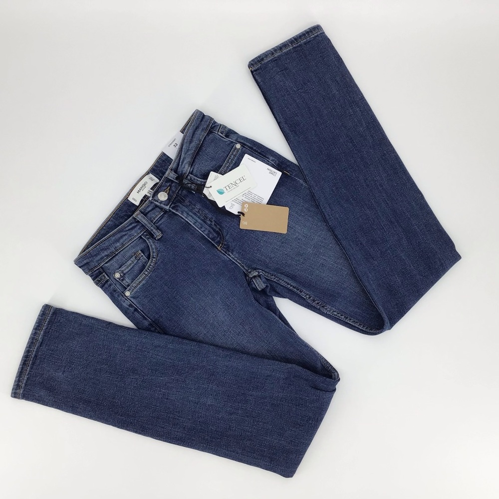 Mango Anna Straight Leg Blue Jeans, US 1